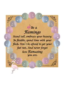 1PC Valentine's Romantic Gift: Beautiful Pink Flamingo Bracelet - for Mom, Girlfriend, Best Friend, Sister, Daughter & Wife, Birthday Wishes Gift/Mother's Day Thank You Gift/Christmas Gifts - Cute & Sentimental Jewelry