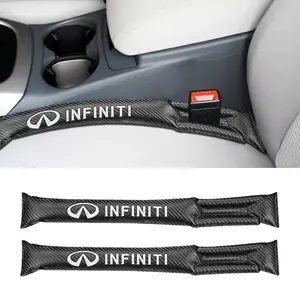 Infiniti Car Seat Gap Leak-Proof Strip Set, Soft Durable Anti-Slip Side Seam Strips, Prevent Small Objects From Falling, 1 Pair, Car Interior Accessory