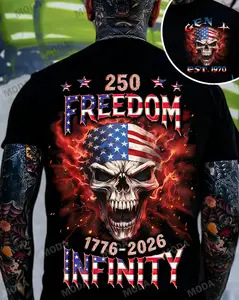 [Sale Up To 50%] Chaosmoda Generation X Freedom Infinity Usa 250 Custom Year Skull T-shirt