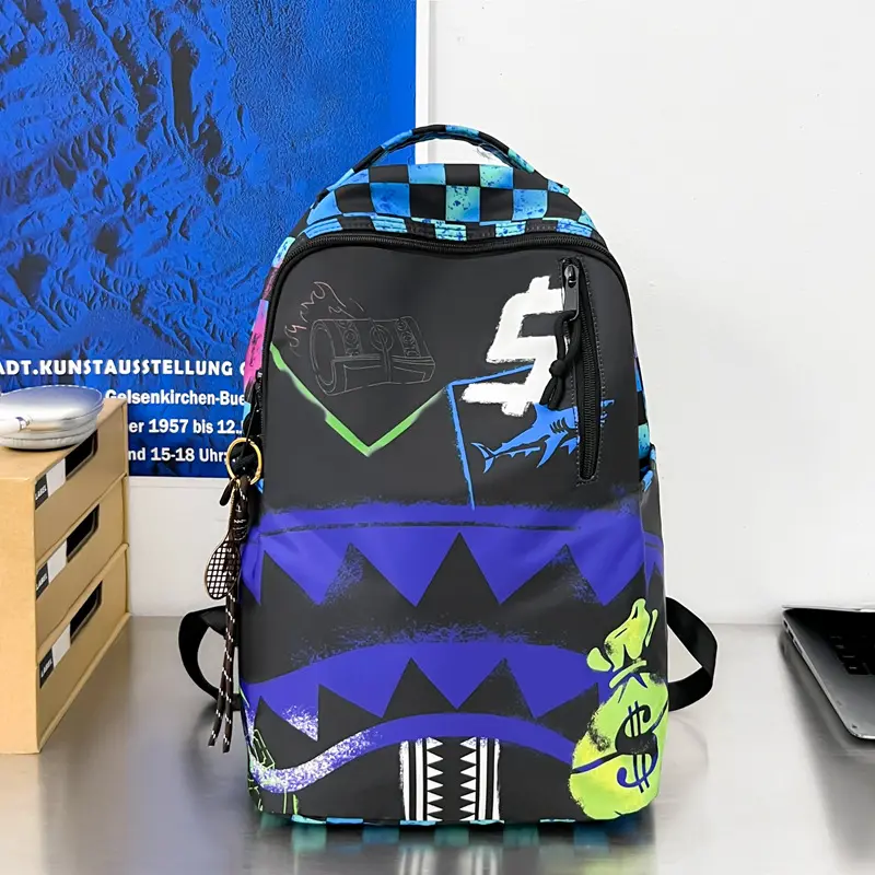 Sprayground Unisex Casual Outdoor Backpack Capacity Camouflage Laptop Bag 16inch