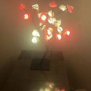 Rose Flower Design Tree Night Light, USB Powered Table Lamp, Versatile Indoor Room Lights for Bedroom, Holiday Decorative Lights, Perfect Valentine's Day Gift & Home Decor, Nightlight For Bedroom