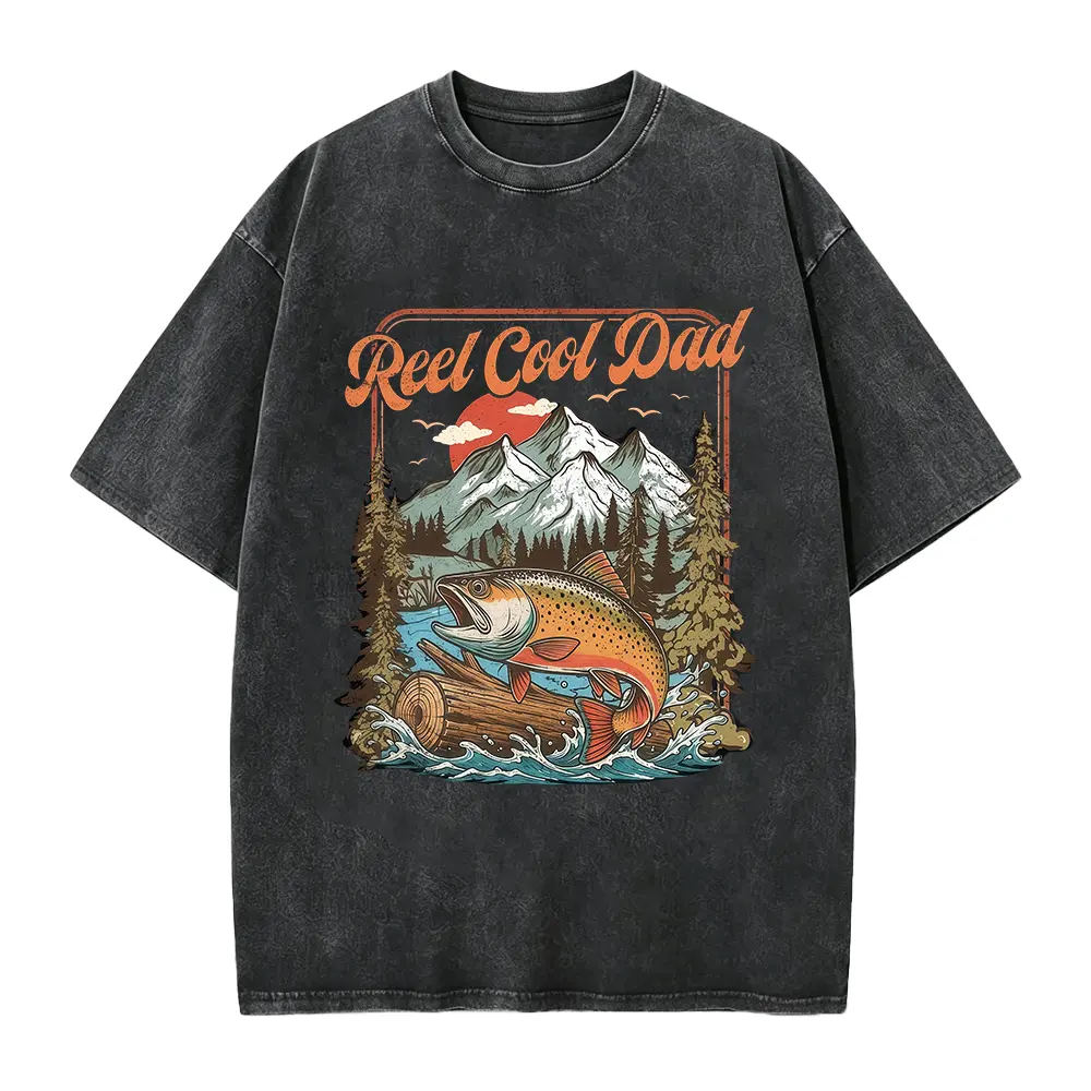 Reel Cool Dad Shirt, Father's Day Shirt, Father's Day gift for Him, Gift for Husband, Dad And Kid Fishing Matching Shirt