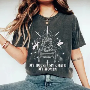 My House My Chair My Woman Shirt, Iron Flame Inspired, Xaden Riorson House Shirt, Fourth Wing Shirt, Violet Sorrengail