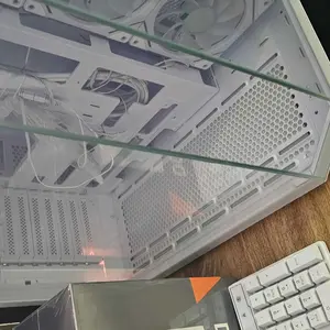DIYPC ARGB-N3-W White USB3.0/ Type C Tempered Glass E-ATX /ATX Gaming Computer Case w/ 3 x Tempered Glass Panel and 4 x ARGB PWM Fans (Pre-Installed).