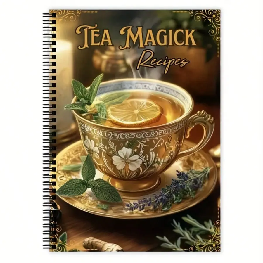 24 Magical Tea Recipe Handbook, Natural Herbal Pairing Guide, Relaxation & Wellness, Ritual Practice, Energy Healing, Full-Colorinterior