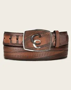 Cuadra Men’s Honey and Black Western Belt BC284