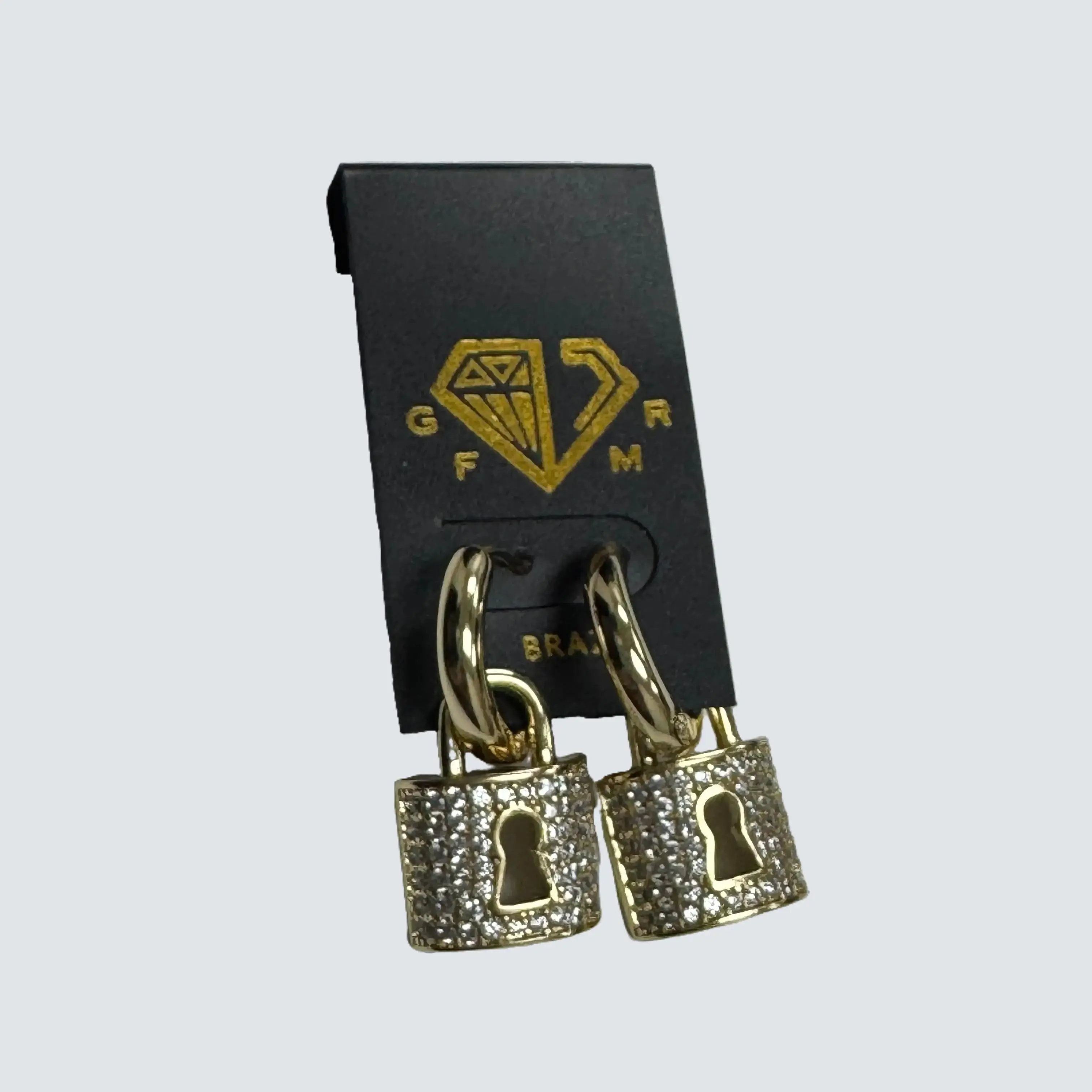 14K Gold Filled Lock Earrings