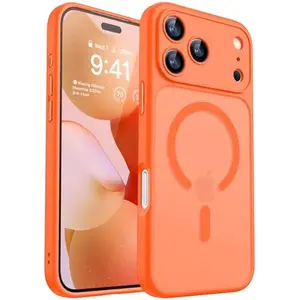 Magnetic Compatible with iPhone 17 Pro Max 6.9 Inch/17 Plus/17 Pro/17 6.3 Inch/16 Pro Max/16/15 Pro Max/15 6.1Inch Case, Upgraded [Full Camera Protection] [Compatible with Magsafe] [Translucent Matte] Shockproof Protective Phone Cover