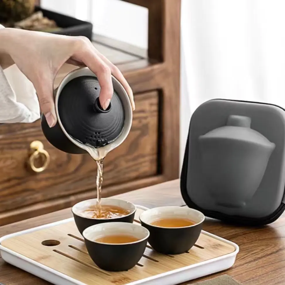 Ceramic Travel Tea Set