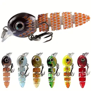6pcs Mini Sinking Wobblers Fishing Lure Multi Jointed Swimbait Artificial Hard Bait Crankbait Pike Multi-Section Artificial Fishing Swimbait