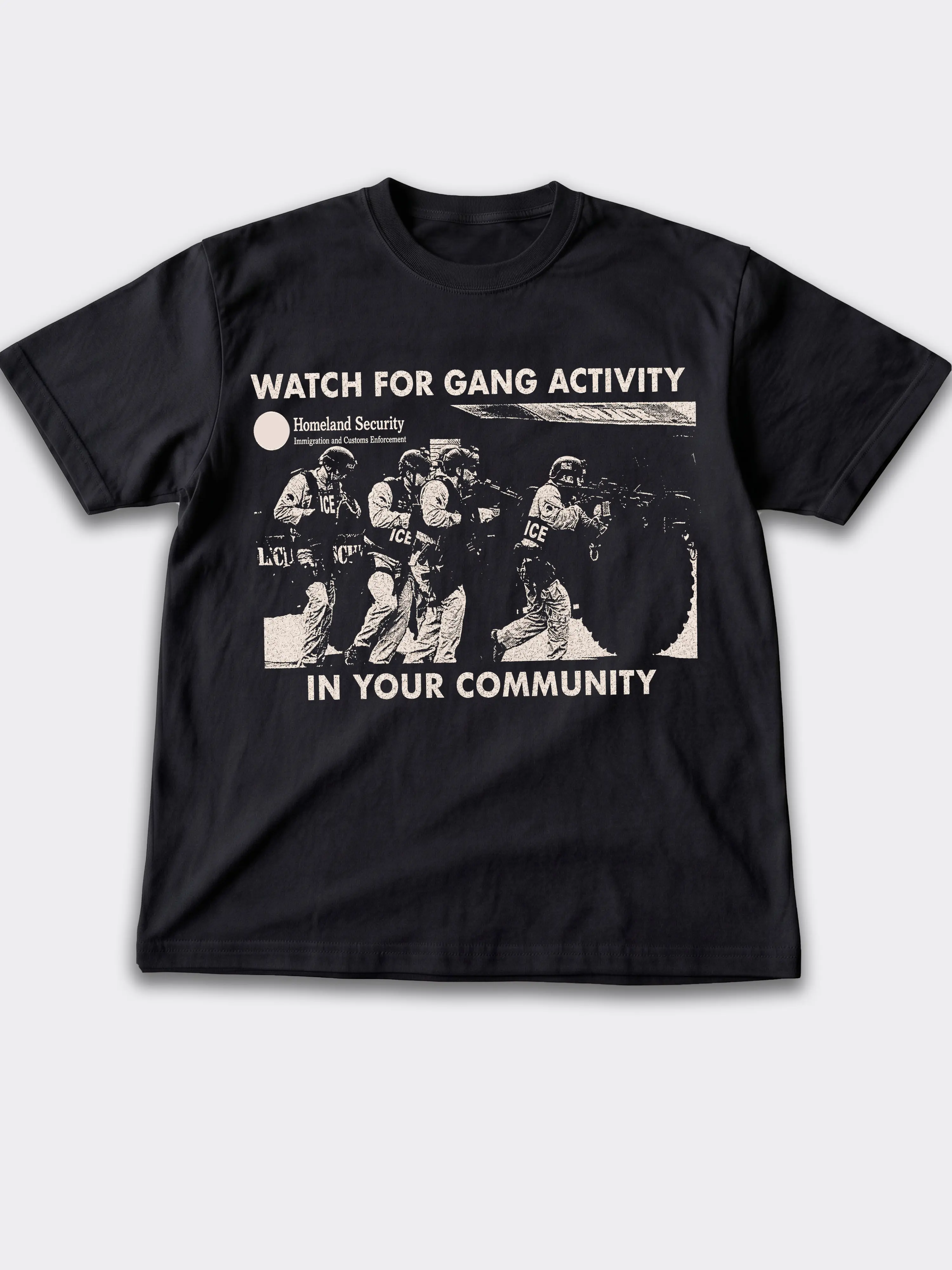 No Ice Community Graphic Tee, Streetwear Ice T-Shirt, Edgy Punk Aesthetic Tee, T-shirt