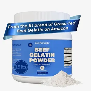 Zen Principle Grass-Fed Gelatin Powder, 1.5 lb. Custom Anti-Aging Protein for Healthy Hair, Skin, Joints & Nails. Paleo and Keto Friendly. Cooking and Baking. GMO-Free and Gluten-Free. Unflavored.