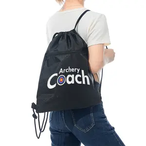 Archery Coach Target Print Drawstring Backpack Sports Gym Bag Suitable for Archery Training Outdoor Activities Enthusiasts Perfect Gift for Archery Coaches on Christmas Fathers Day Birthdays and Special Occasions Archery