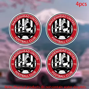4pcs-MAIDENHEAD UNITED FC Sticker-car stickers for doors, windows, laptops, luggage, furniture and bumpers-durable adhesive vinyl material