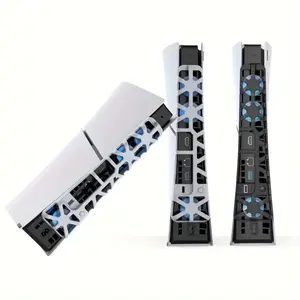 Cooling Fan for PS5 Slim, Plug and Play Cooling Fan with Blue Light for Playstation 5 Slim Disc and Digital, Console Accessories, Cooling System
