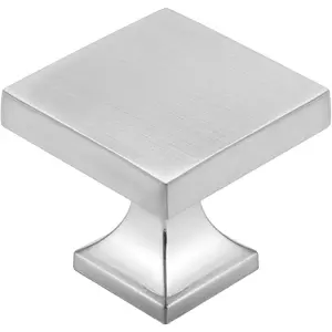 20 Pack Brushed Nickel Cabinet Knobs  Square Dresser Drawer Knobs Zinc Alloy Kitchen Cabinet Hardware