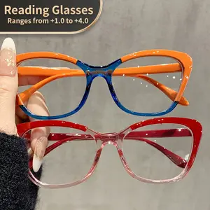 Men Women Cat Eye Reading Glasses +1.0 to +4.0 Strength Clear Transparent Vintage Style, Fda Registered, No Ca Prop 65 Warning, Reading Eyeglasses