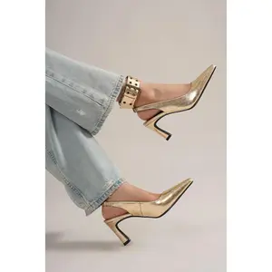 Trinee-14 High Heel Pumps with Studded Ankle Strap