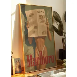 Vintage Cigarette Western Poster Print - Retro Marlboro Print - Vintage Marlboro