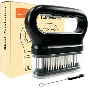 Meat Tenderizer, Meat Tenderizer Tool for Steak Chicken Kitchen Gadgets, Mother Day Gifts for Mom Dad Husband, Tenderizer with 48 Stainless Steel Needle Blades and Cleaning Brush