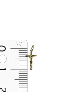 Dije de crucifijo en oro 14k