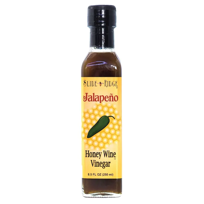 Slide Ridge Jalapeno Honey Wine Vinegar | Artisan Apple Cider Vinegar with Hatch Chile | Cooking Vinegar | Small Batch Utah | 8.5 oz