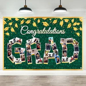 2026 Graduation Decorations, Personalized Graduation Photo Banner, Large Graduation Backdrop, Party Supplies for High School College