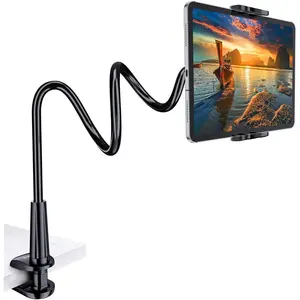 Gooseneck Tablet Holder Phone Stand, Flexible Tablet Mount for Bed, 360 Adjustable Lazy Arm Holder Clamp Mount for iPad Air Pro mini, Samsung Galaxy Tabs, iPhone, Switch