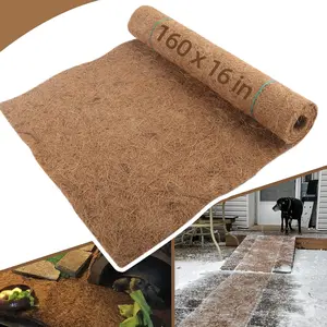Coco Liner Roll - 16x160 inch  Coconut Fiber for Planters, Versatile Flower Baskets, Garden Decoration,  Pet Pads - Reptile-Friendly, Ideal for Window Boxes and Nesting Boxes