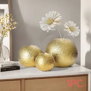 Modern Minimalist Ceramic Ball Flower Vase, Home Living Room Table Decor, Dining Table Centerpiece, Creative Floral Arrangement