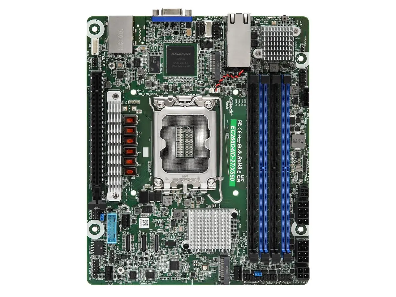 ASRock Rack EC266D4ID-2T/X550 Deep mini-ITX Server Motherboard ASRock Rack EC266D4ID-2T/X550 Deep mini-ITX Server Motherboard