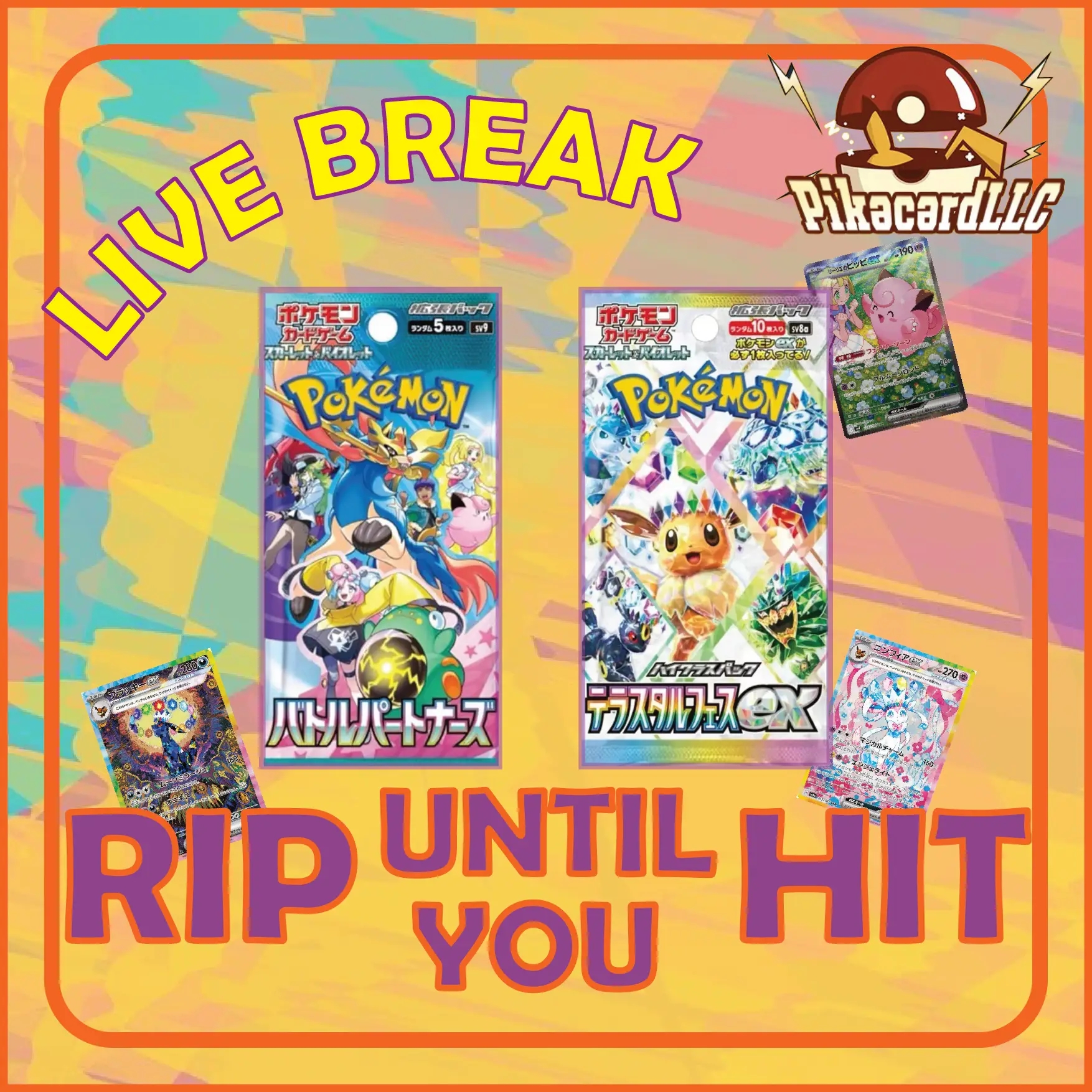 TCG Live Break - Guaranteed Booster Packs from Japanese Pokemon Booster Box