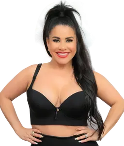 Brassier Black Extra Wide Sides - Women Everyday Bra, Adjustable Straps