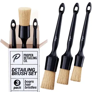 Proper Detailing Co. Boars Hair Detailing Brush Set Proper Detailing Co. Boars Hair Detailing Brush Set