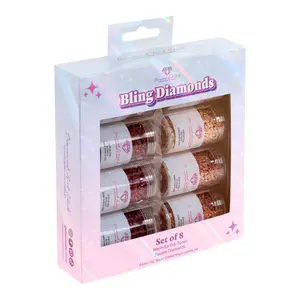 Bling Diamonds - Warm Earthy Tones Square (Set of 8)