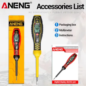 ANENG B19 2-in-1 Voltage Tester & Screwdriver, Non-Contact NCV Detector AC 30V-1000V, LCD Display, Buzzer Alarm, Open Circuit Detection for Electricians & DIY