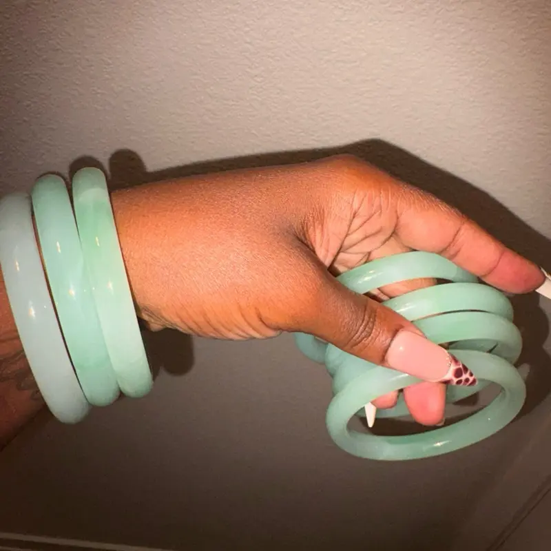 Mint Green Jade Bangles