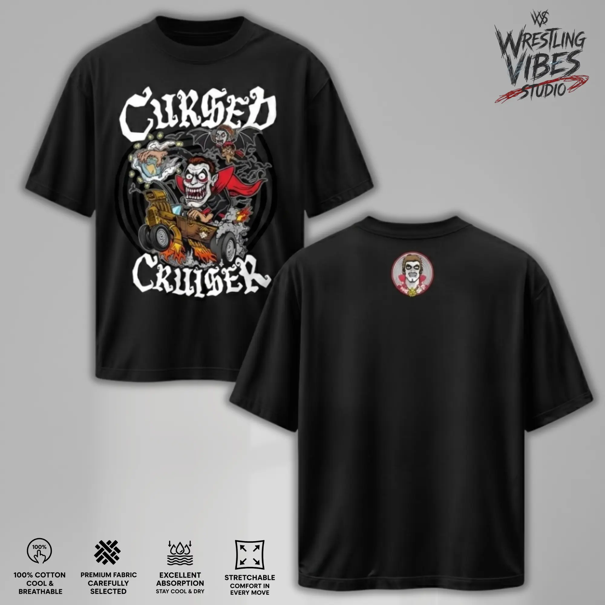 WWE Danhausen Cursed Cruiser T-Shirt Vintage Oversized Graphic Champion Tee – Y2K Premium Cotton Top Trendy Streetwear Unisex Wrestling Fans Gift