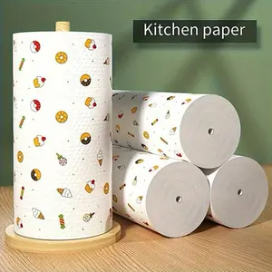 Washable and reusable kitchen paper towels, randomized designs Cleaning Disposable