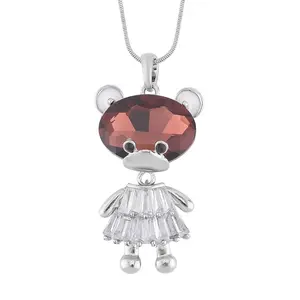 Glass Crystal Charm Pendant Necklace for Women Jewelry Size 20-30" Birthday Christmas Gifts