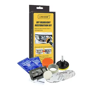 15-Piece Car Headlight Polishing Kit, Headlight Repair Paste, Headlight Polishing Agent, Includes Polishing Sponge, Sanding Discs, Protection Liquid, Stain Removal