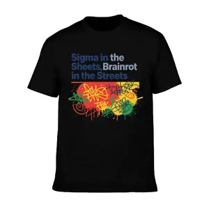 Sigma Brainrot Graffiti T-Shirt Casual Cotton Everyday Wear