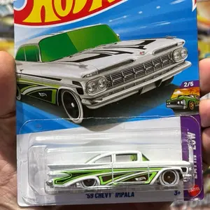 1959 white Chevy impala Diecast car 1:64 scale