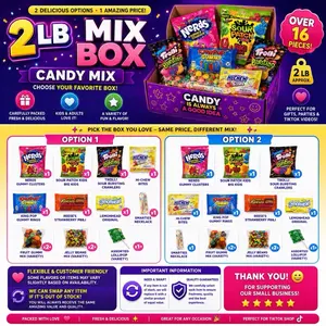 Medium-Size Snack Gift Set - Ambient Food Assortment with 2Lbs of candy Extra Sugar Candy and Themed Candy Confetti Dessert Assorted