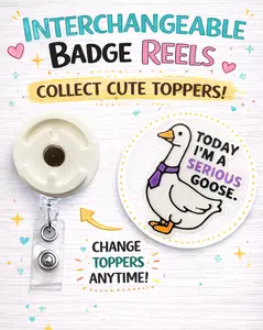 Interchangeable Nurse Badge Reel - Funny Healthcare ID Badge Holder for 3D Printer Staff, Nurse Gift