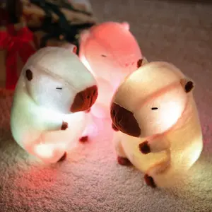 Glow-in-Dark Capybara Plush Toys Light Up Capybara Plush Toy, 9.75 Inch Soft Light-Up Doll Adorable Nighttime Companion for Kids and Adults, Cute Stuffed Animal Gift for Birthdays and Holidays