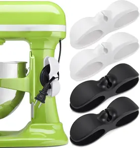 Cord Organizer for Appliances, 4PCS Kitchen Appliance Cord Winder Cable Organizer, Cord Holder Cord Wrapper for Appliances Stick on Pressure Cooker, Mixer, Blender, Coffee Maker, Air Fryer