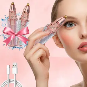 New Colorful Lipstick Shaver Trimmer USB Women Hair Remover Electric Mini Depilator for Armpits Eyebrows Facial Hair Removal Eyebrow Shaper