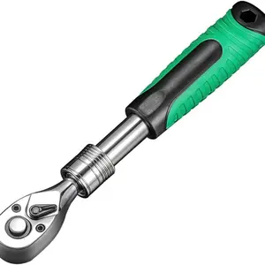 Industrial Grade Heavy Duty Full Set 72 Tooth Reinforced Extended Multi-Function Multifunctional Quick Adjustable Extendable Ratchet Torque Wrench, Durable Tool for Mechanics