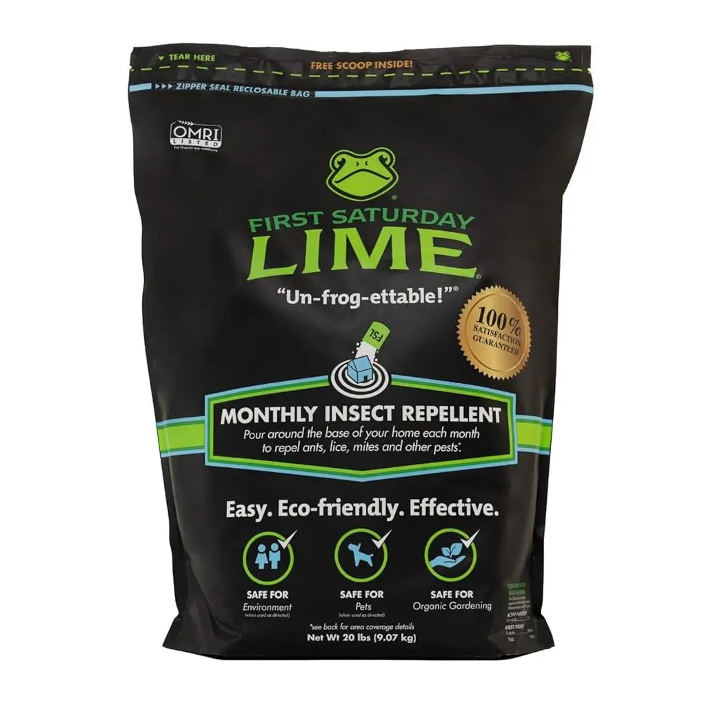 🔥 HOT SALE 2026  First Saturday Lime Insect Deterrent 20LB | Natural Repellent for Outdoors